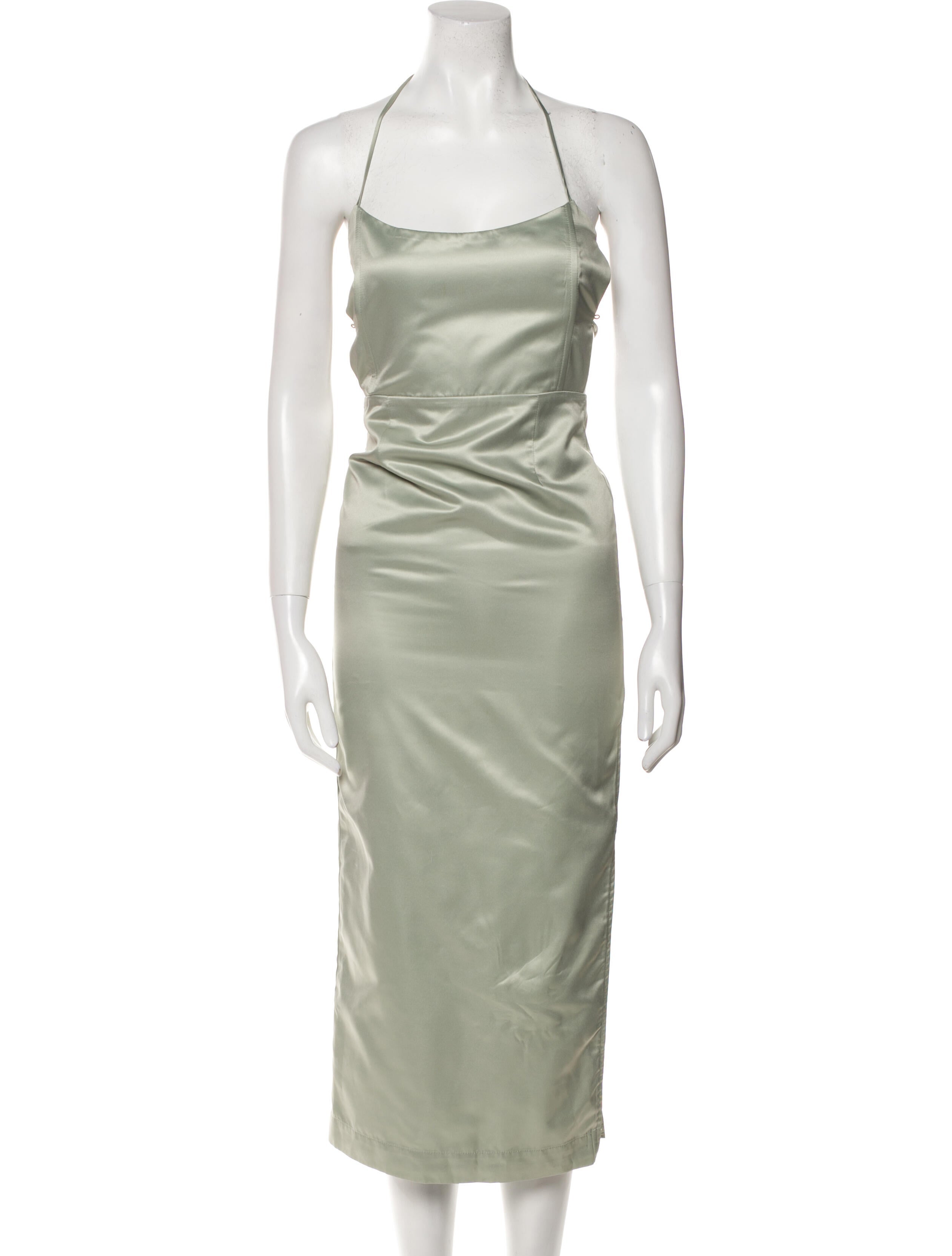 V. chapman Square Neckline Midi Length Dress