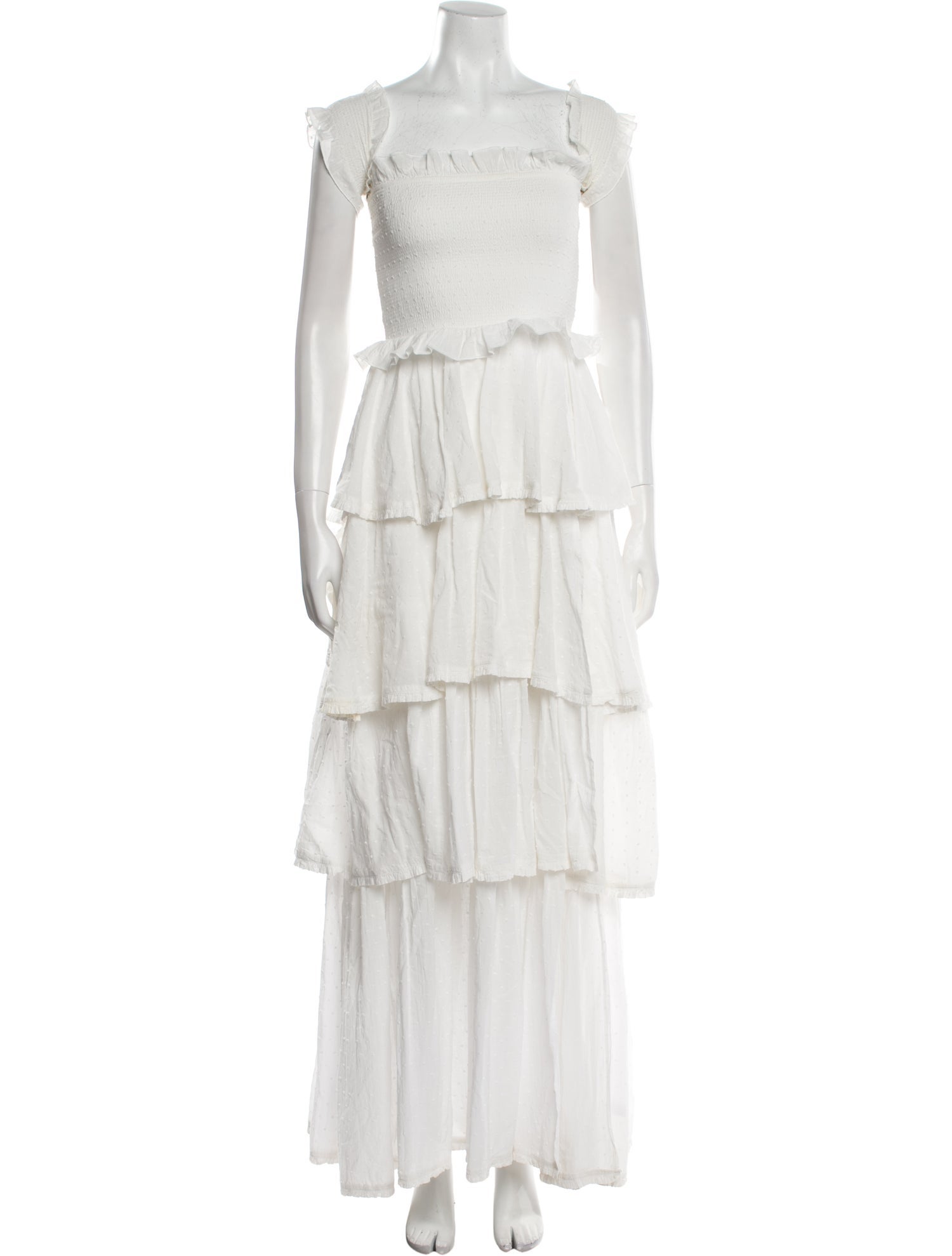 V. chapman Square Neckline Long Dress