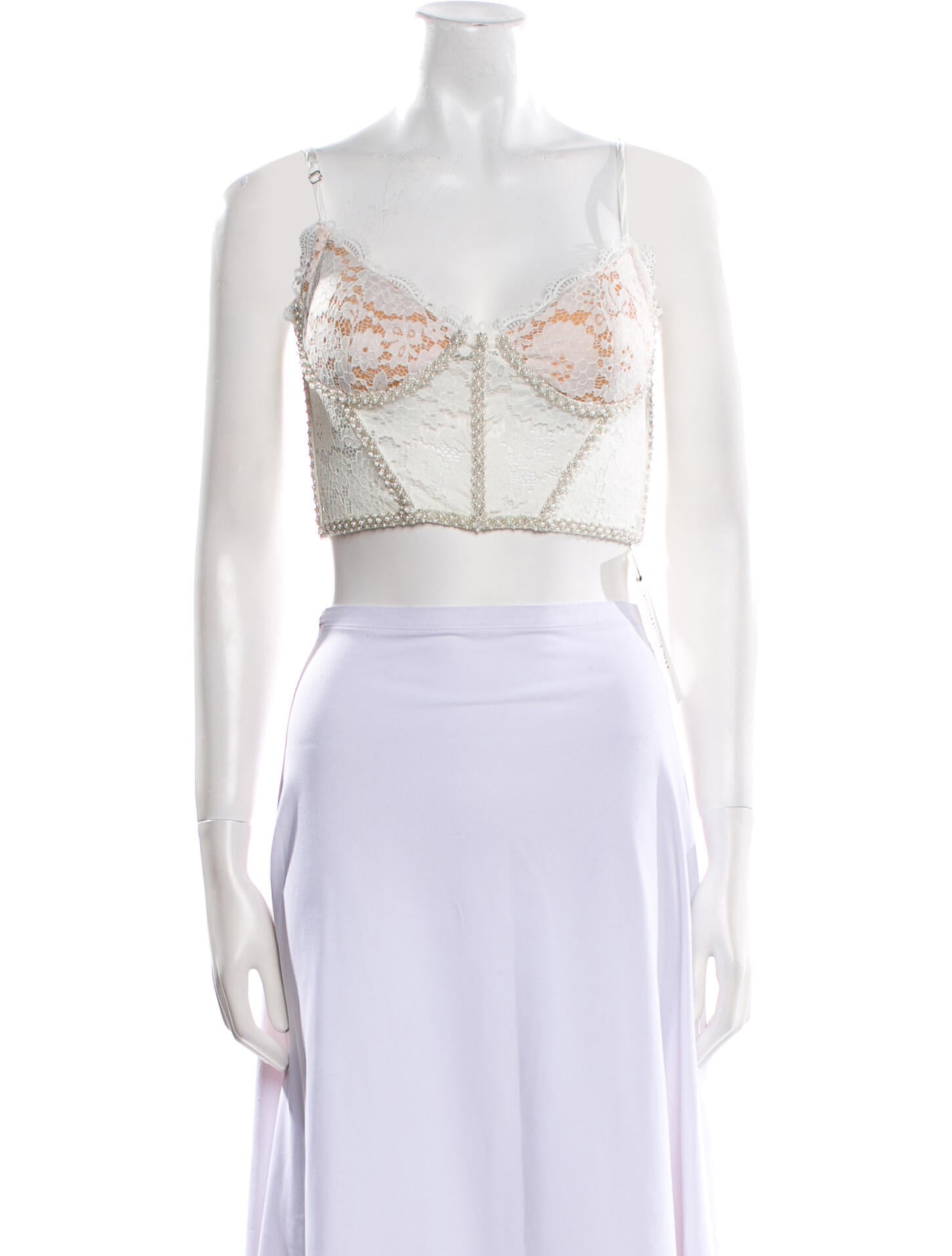 V. chapman Square Neckline Sleeveless Crop Top