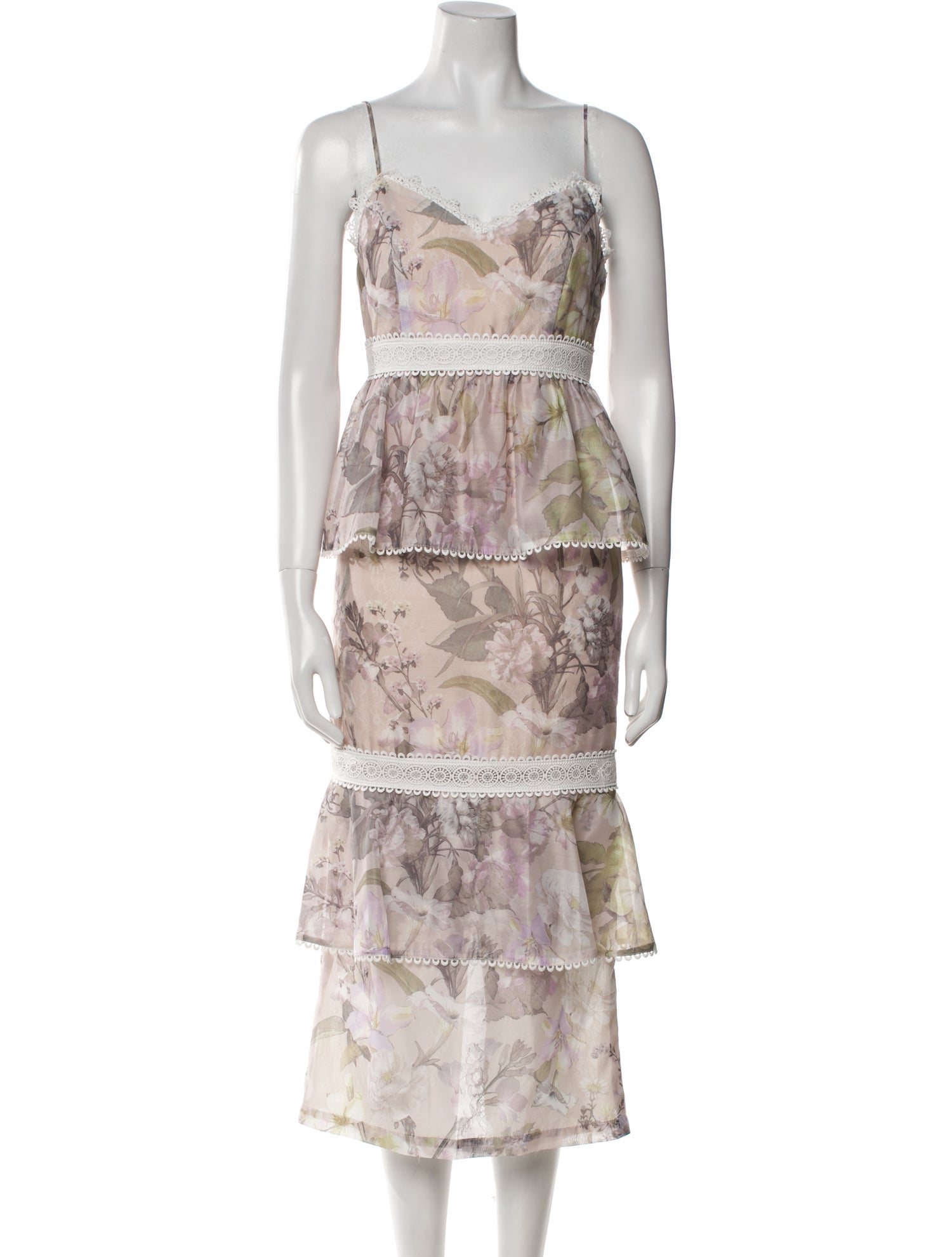 V. chapman Printed Long Dress