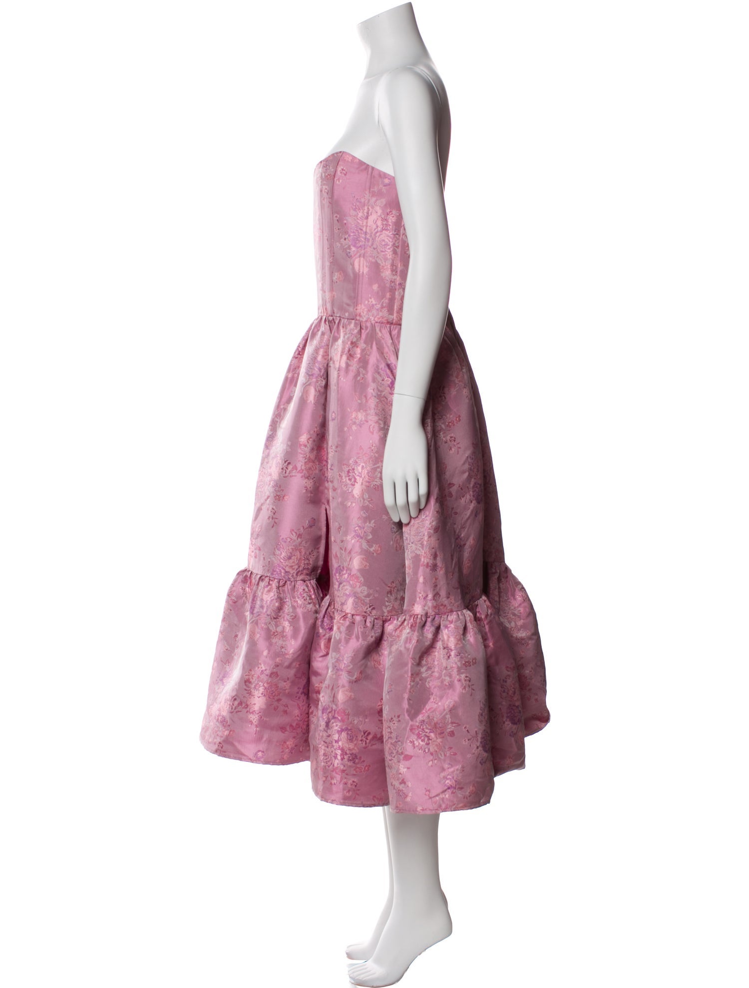 V. chapman Floral Print Knee-Length Dress