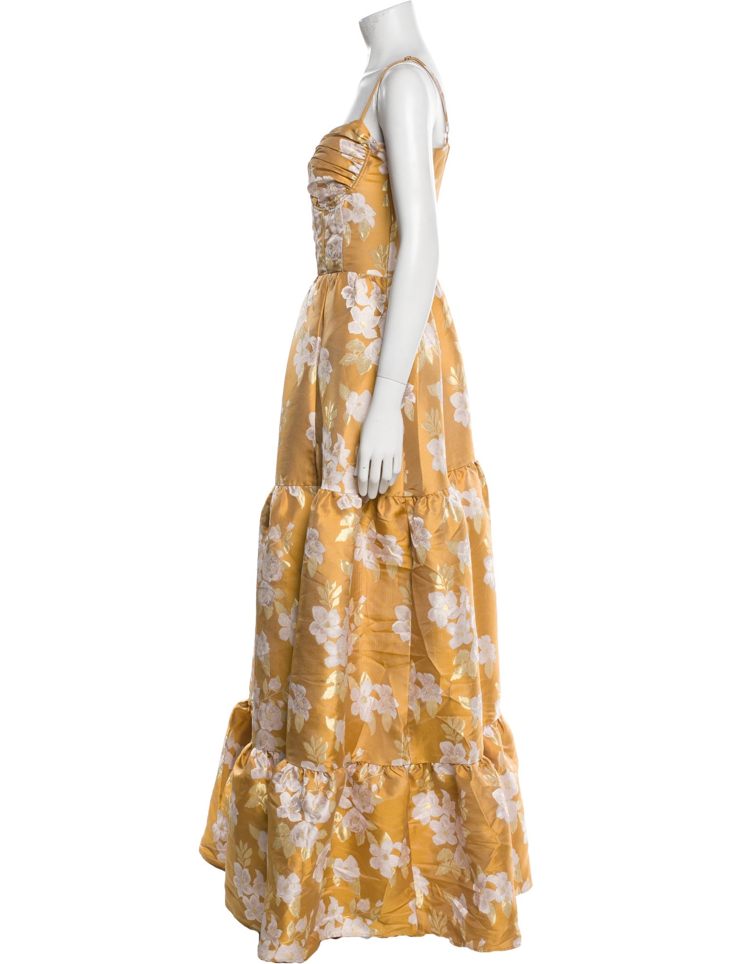 V. chapman Floral Print Long Dress