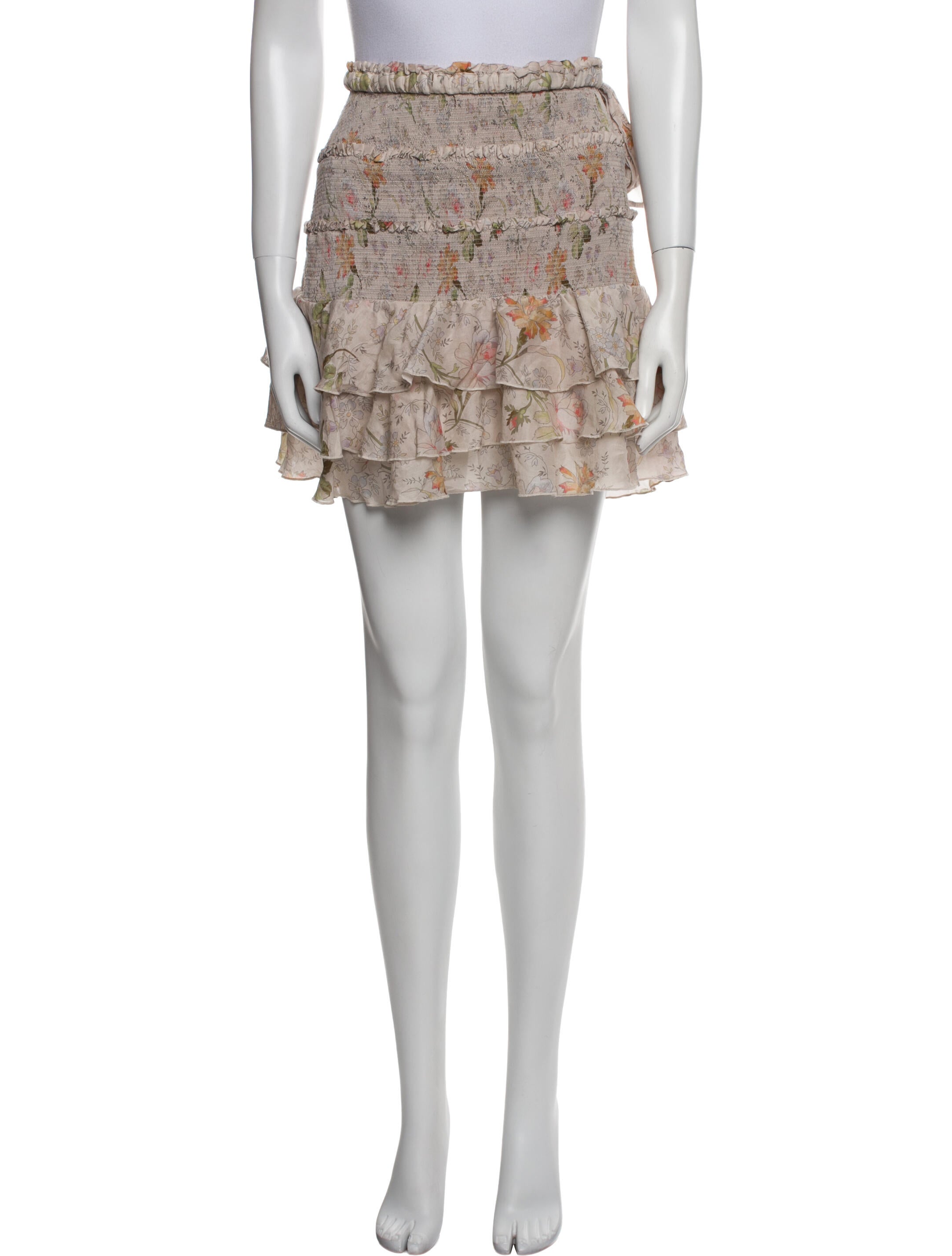 V. chapman Floral Print Mini Skirt