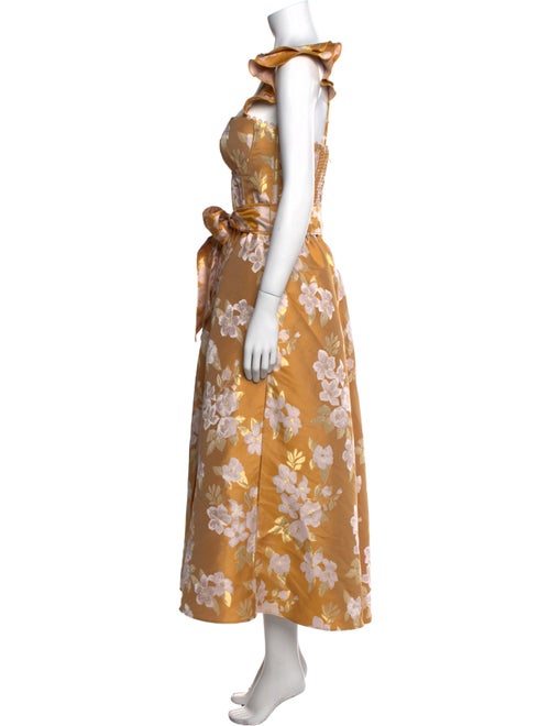 V. chapman Floral Print Midi Length Dress