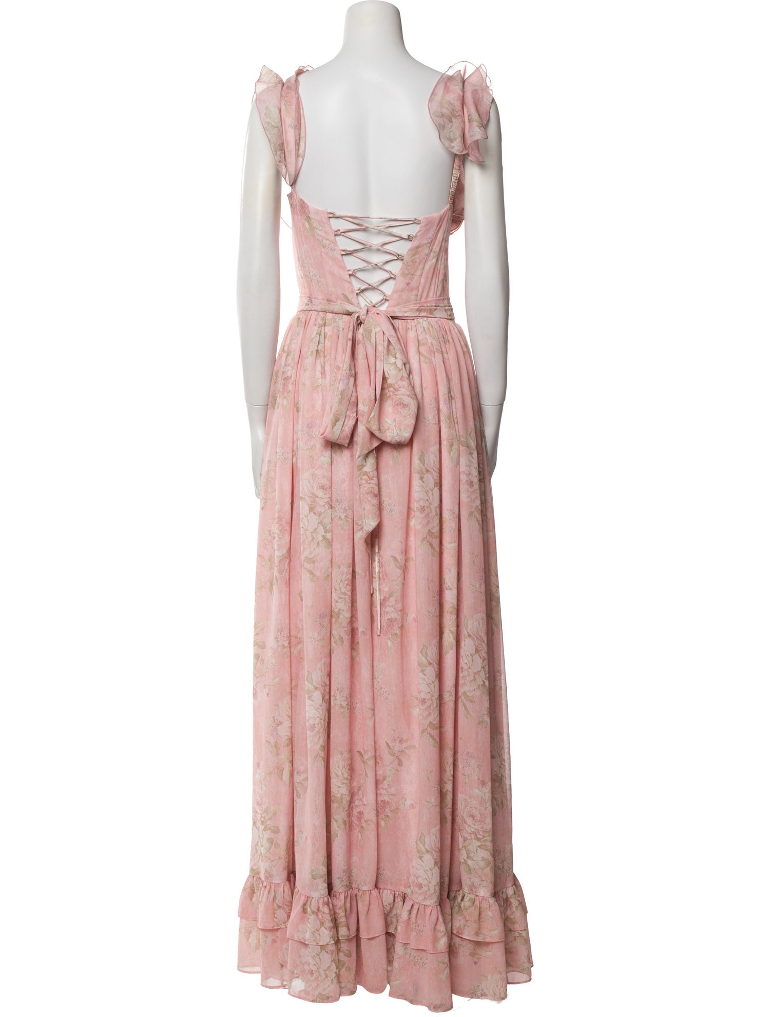 V. chapman Floral Print Long Dress