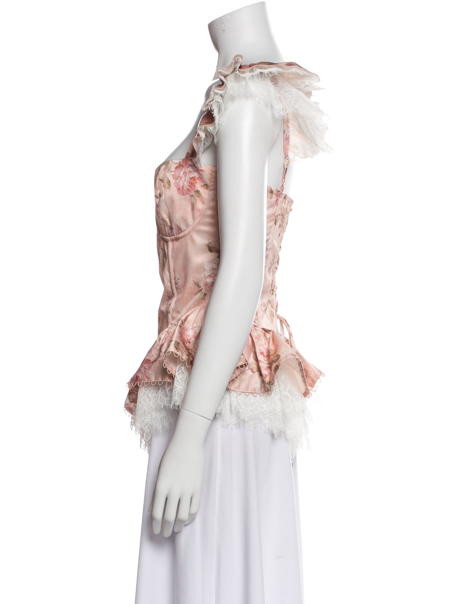 V. chapman Floral Print Square Neckline Blouse