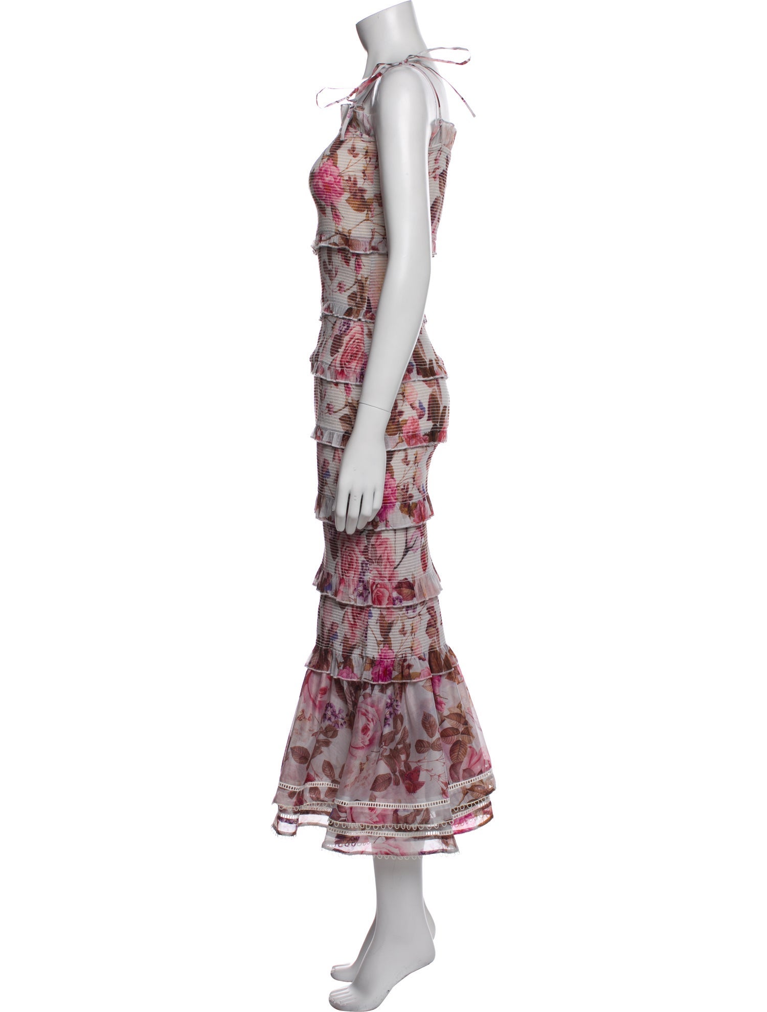 V. chapman Floral Print Long Dress w/ Tags