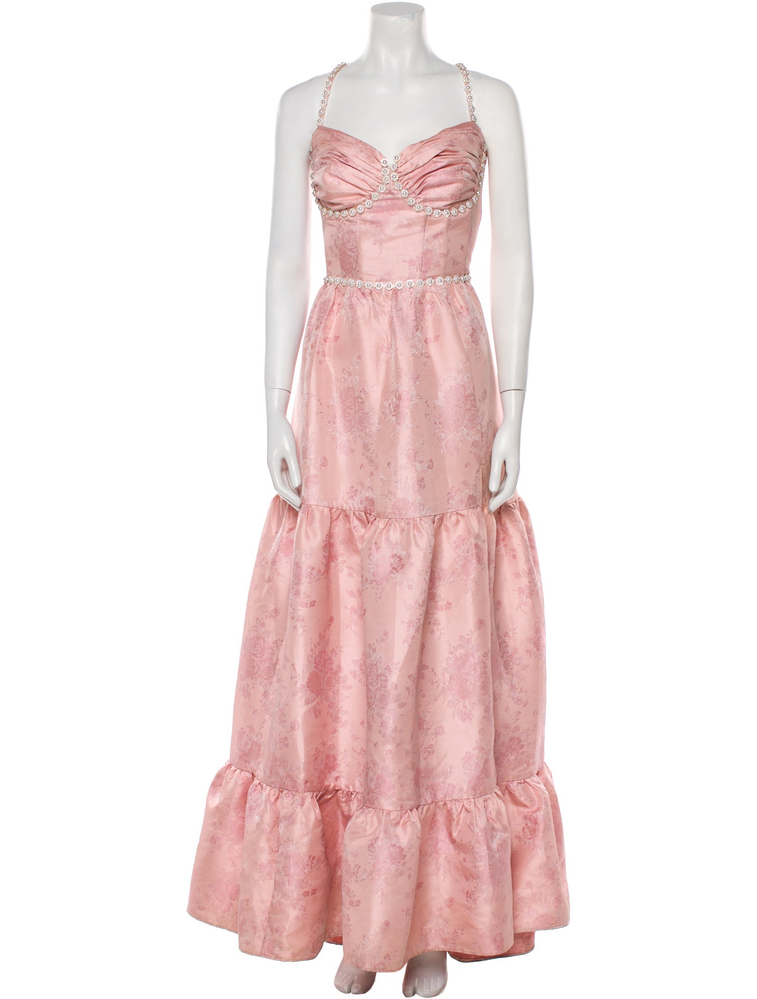 V. chapman Floral Print Long Dress