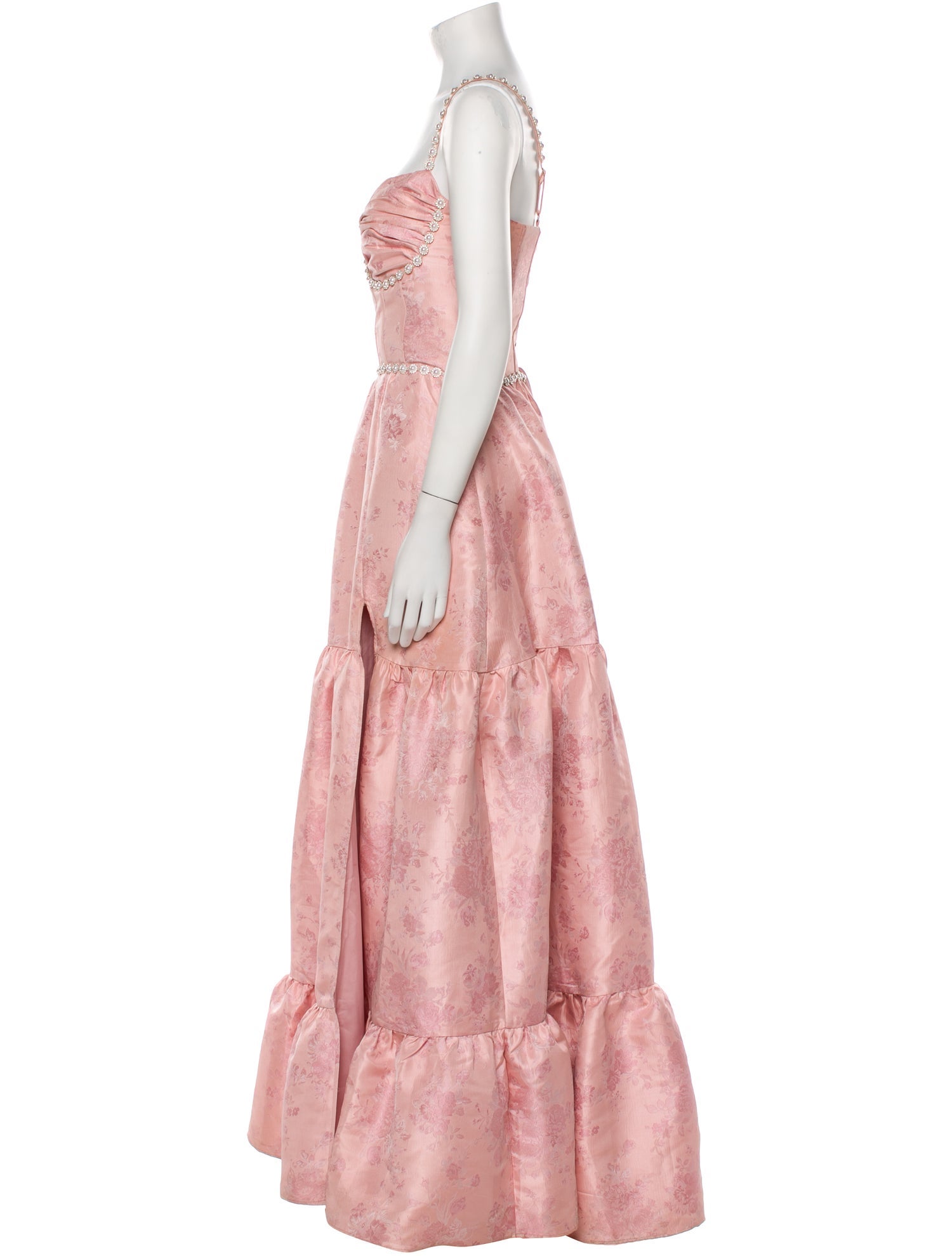 V. chapman Floral Print Long Dress