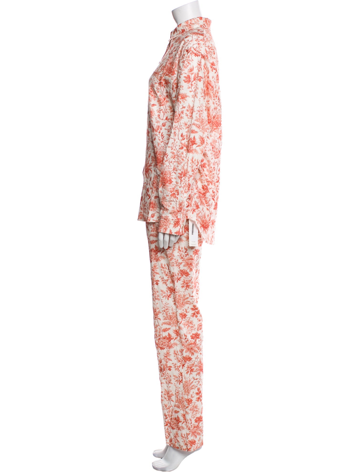 V. chapman Linen Floral Print Pant Set
