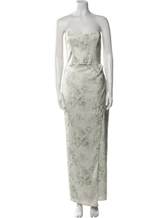 V. chapman Floral Print Long Dress