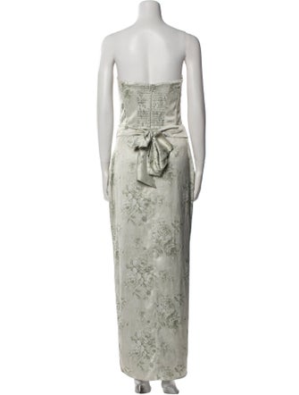 V. chapman Floral Print Long Dress