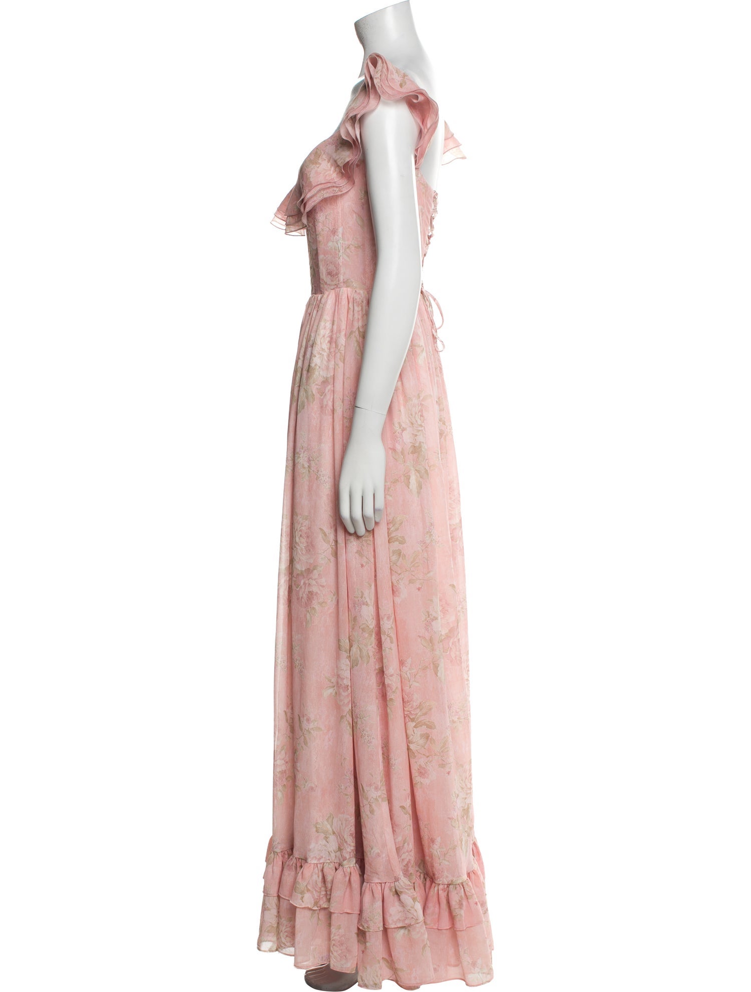 V. chapman Floral Print Long Dress