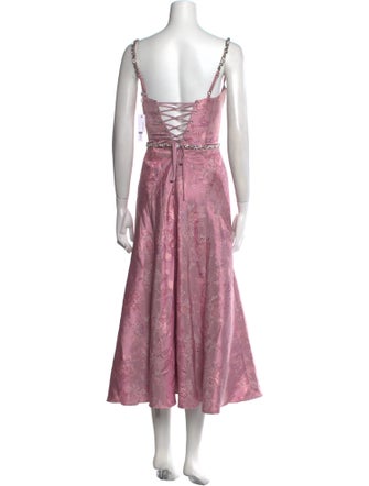 V. chapman Floral Print Long Dress