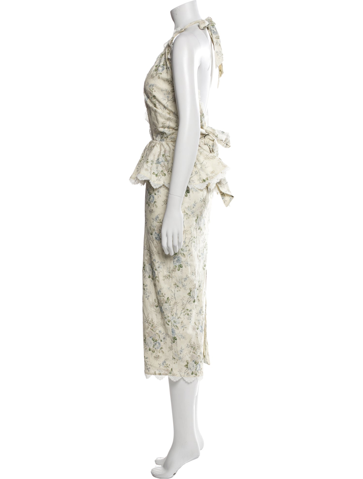 V. chapman Floral Print Long Dress