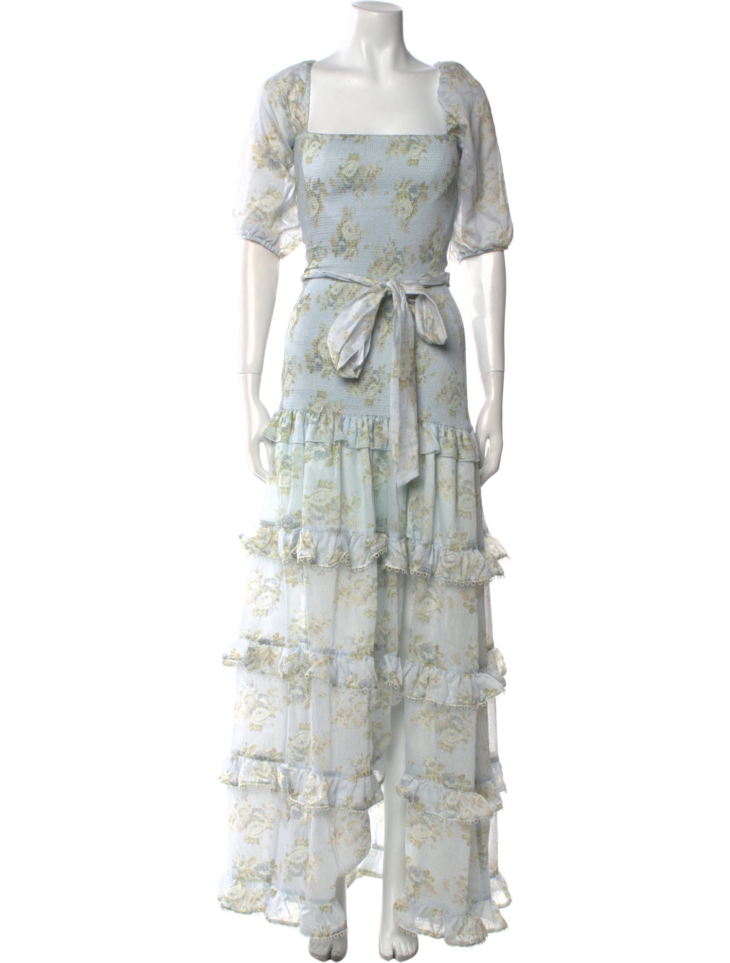 V. chapman Floral Print Long Dress w/ Tags