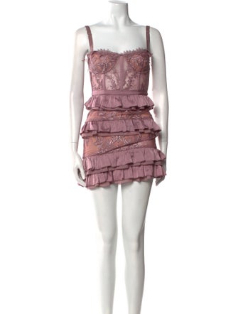 V. chapman Square Neckline Mini Dress