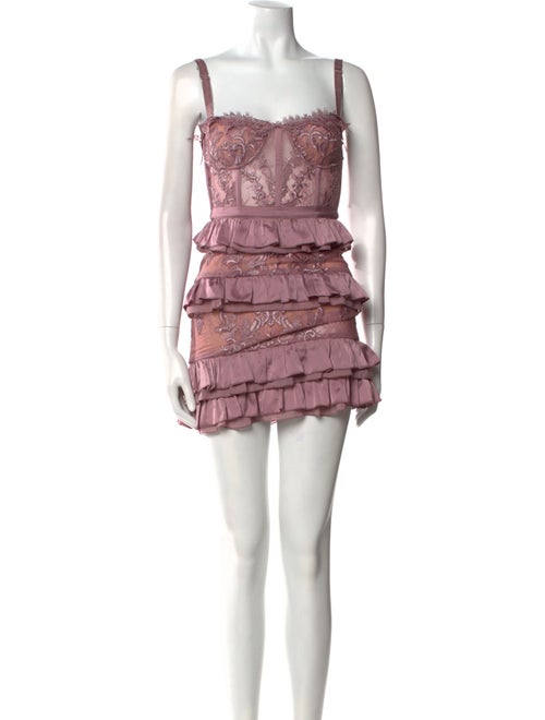 V. chapman Square Neckline Mini Dress