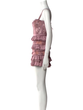 V. chapman Square Neckline Mini Dress