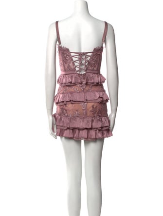 V. chapman Square Neckline Mini Dress