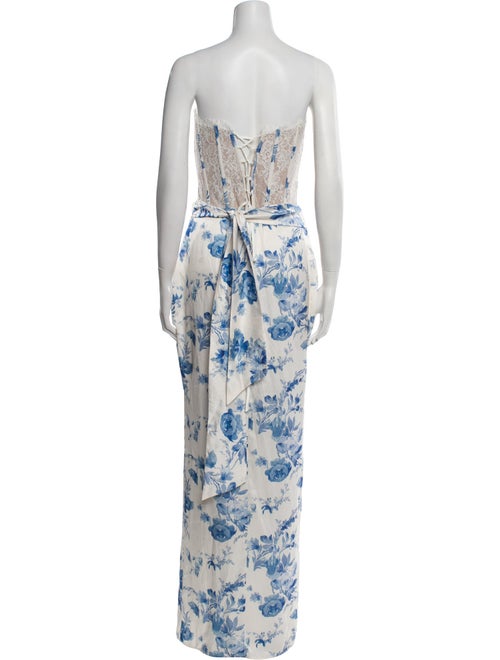 V. chapman Floral Print Long Dress