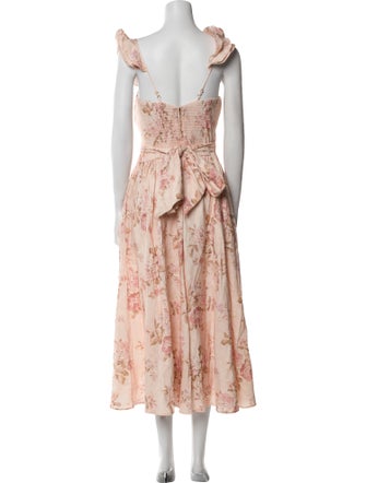 V. chapman Floral Print Long Dress
