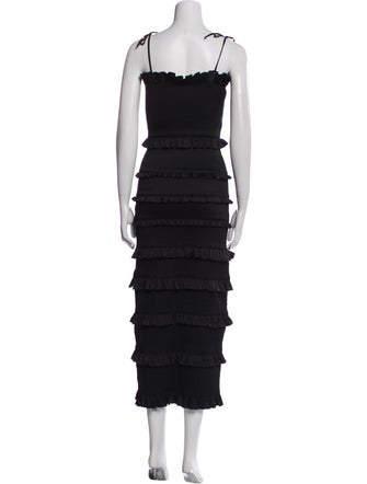 V. chapman Square Neckline Long Dress