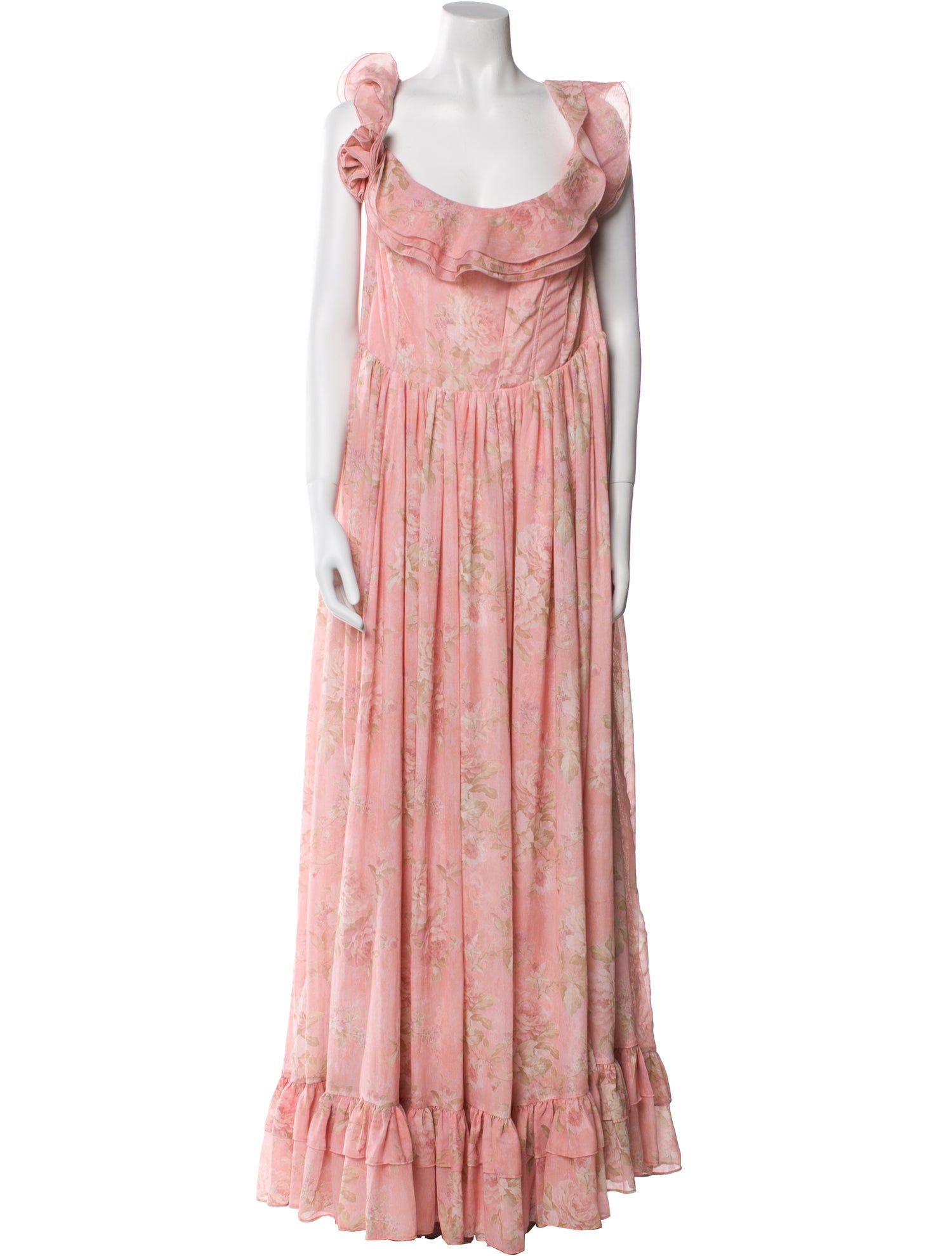 V. chapman Floral Print Long Dress w/ Tags