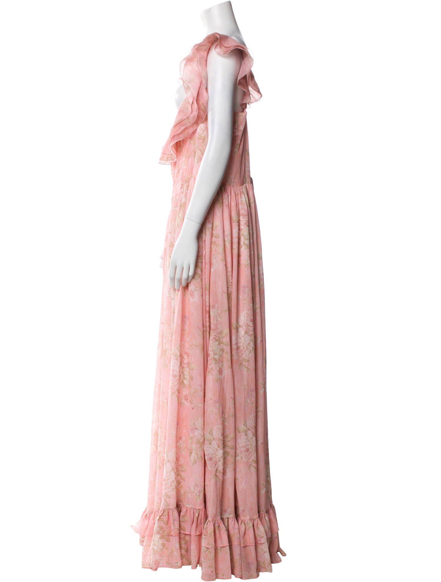 V. chapman Floral Print Long Dress w/ Tags