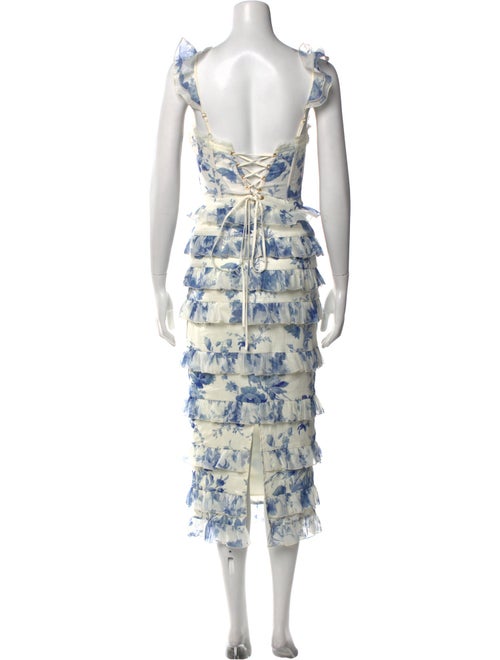 V. chapman Floral Print Midi Length Dress