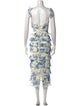 V. chapman Floral Print Midi Length Dress