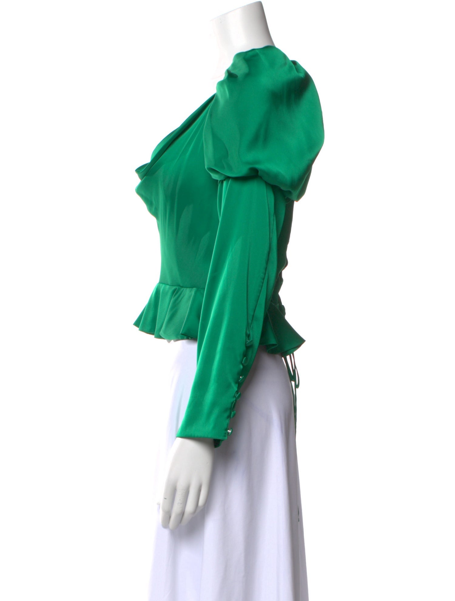 V. chapman Cowl Neck Long Sleeve Crop Top