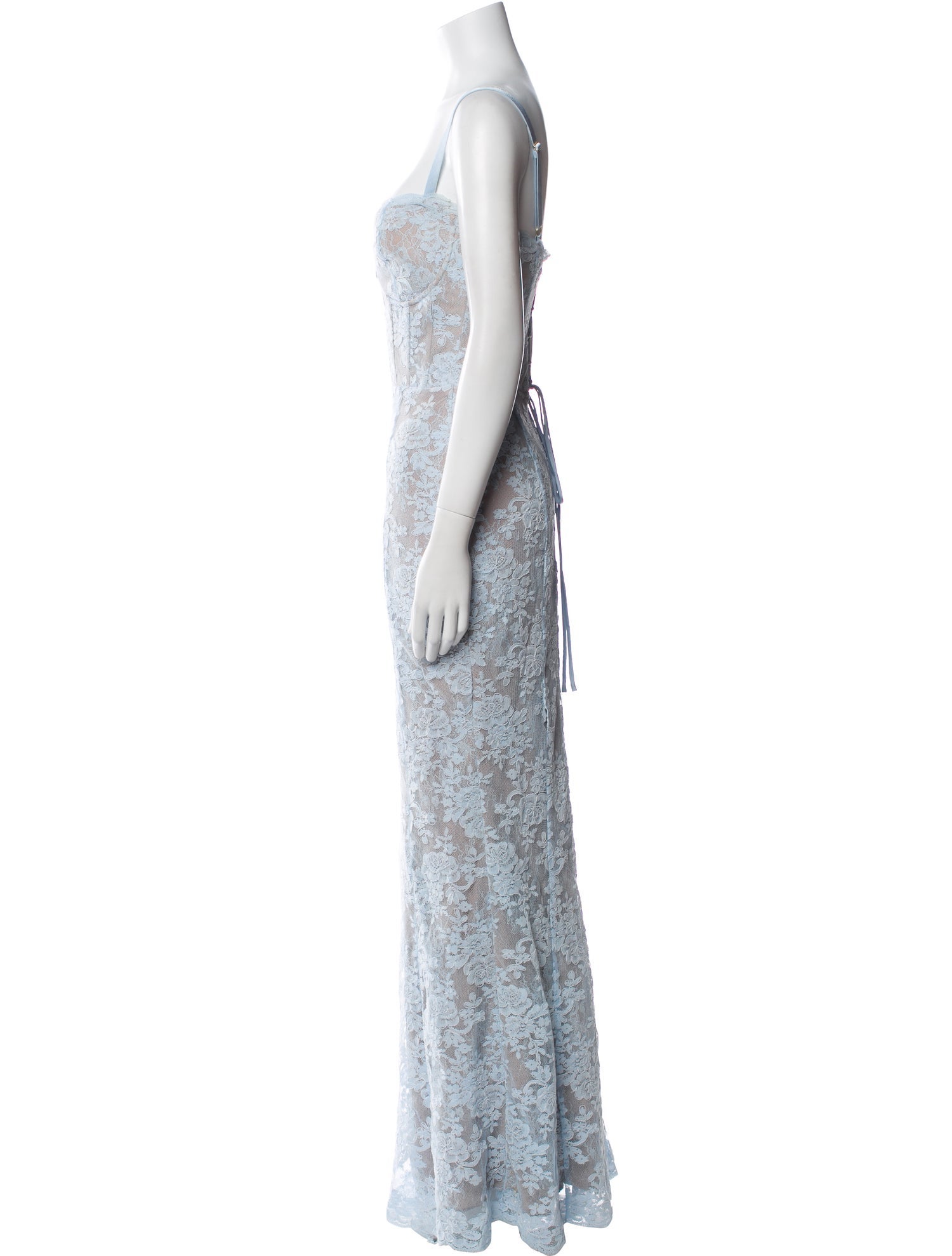 V. chapman Lace Pattern Long Dress