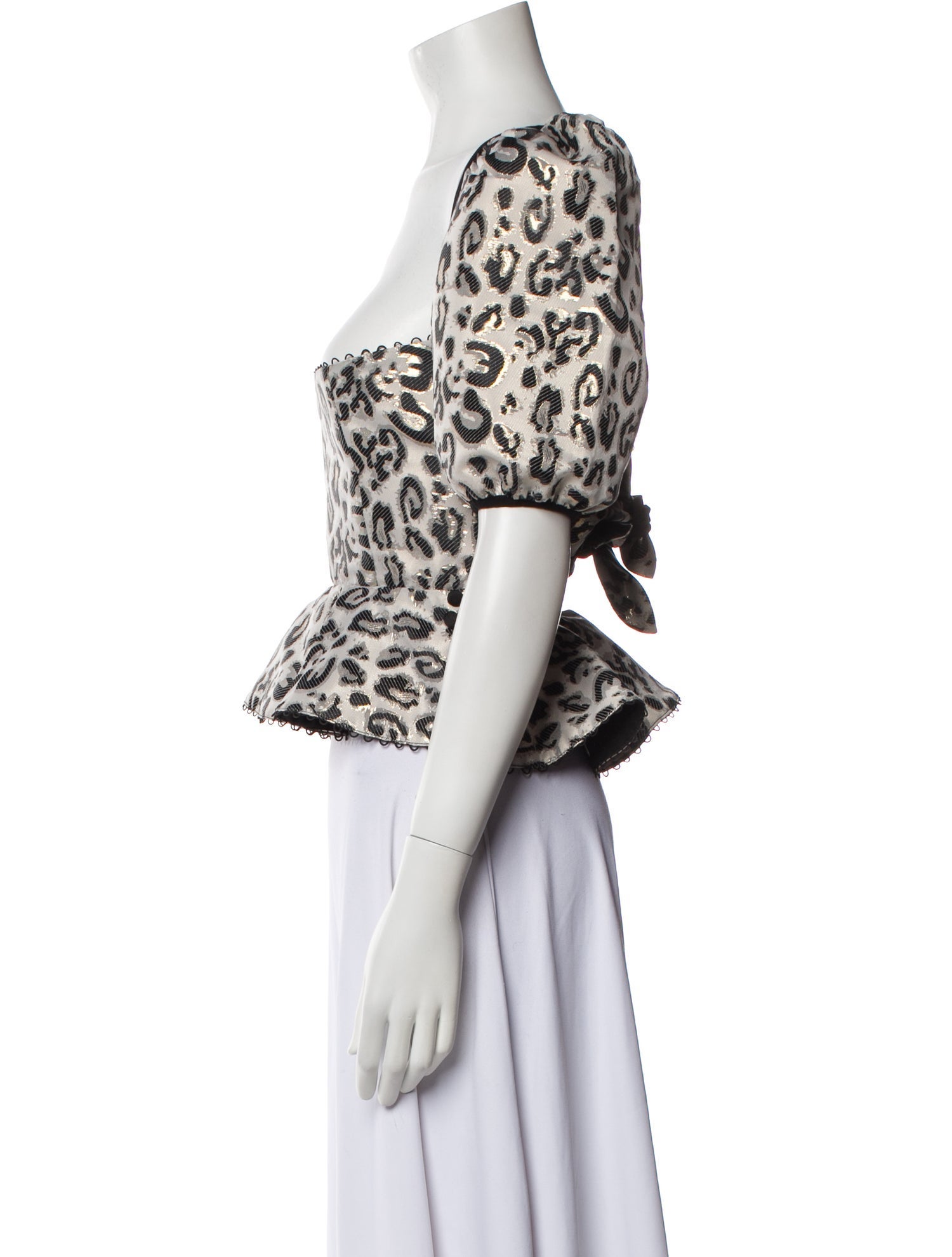 V. chapman Animal Print Square Neckline Crop Top w/ Tags