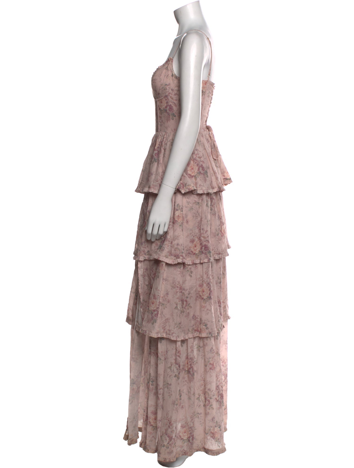 V. chapman Floral Print Long Dress