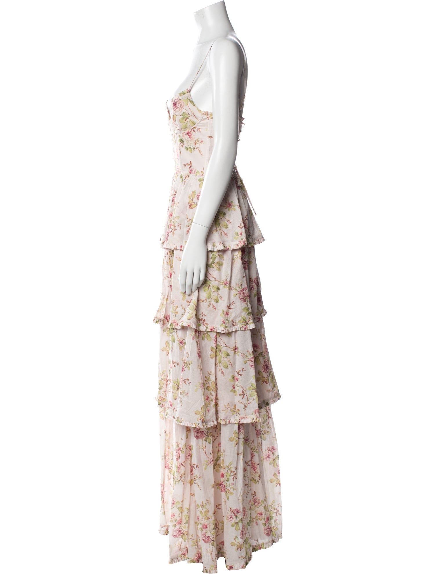 V. chapman Floral Print Long Dress