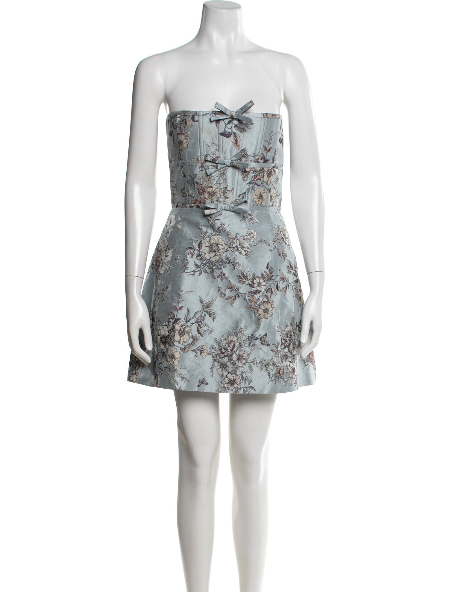 v chapman dresses The Jolie Dress in Carmel Valley Rose 14 / Carmel Valley Rose Featuring our delicate Blue Murano Print V. Chapman Kennedy Strapless Maxi