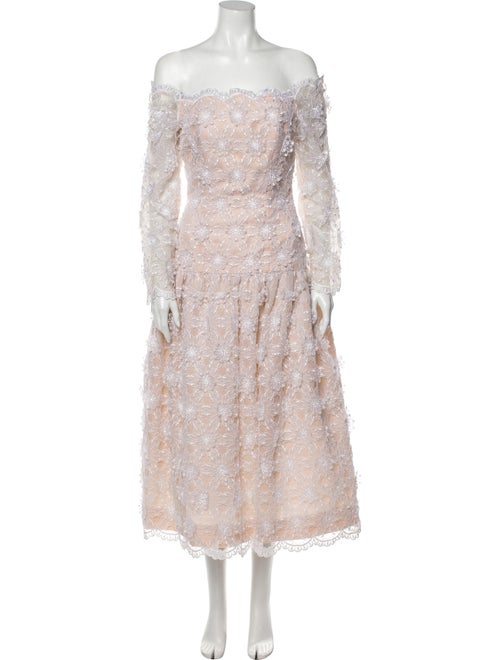 Victor Costa Square Neckline Long Dress