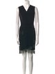 Victor Costa V-Neck Knee-Length Dress