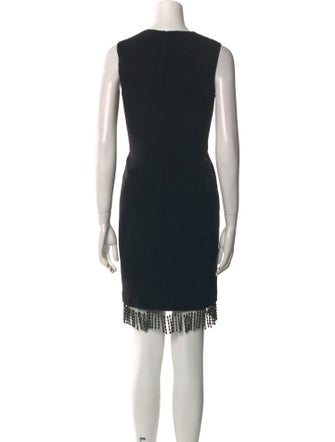 Victor Costa V-Neck Knee-Length Dress