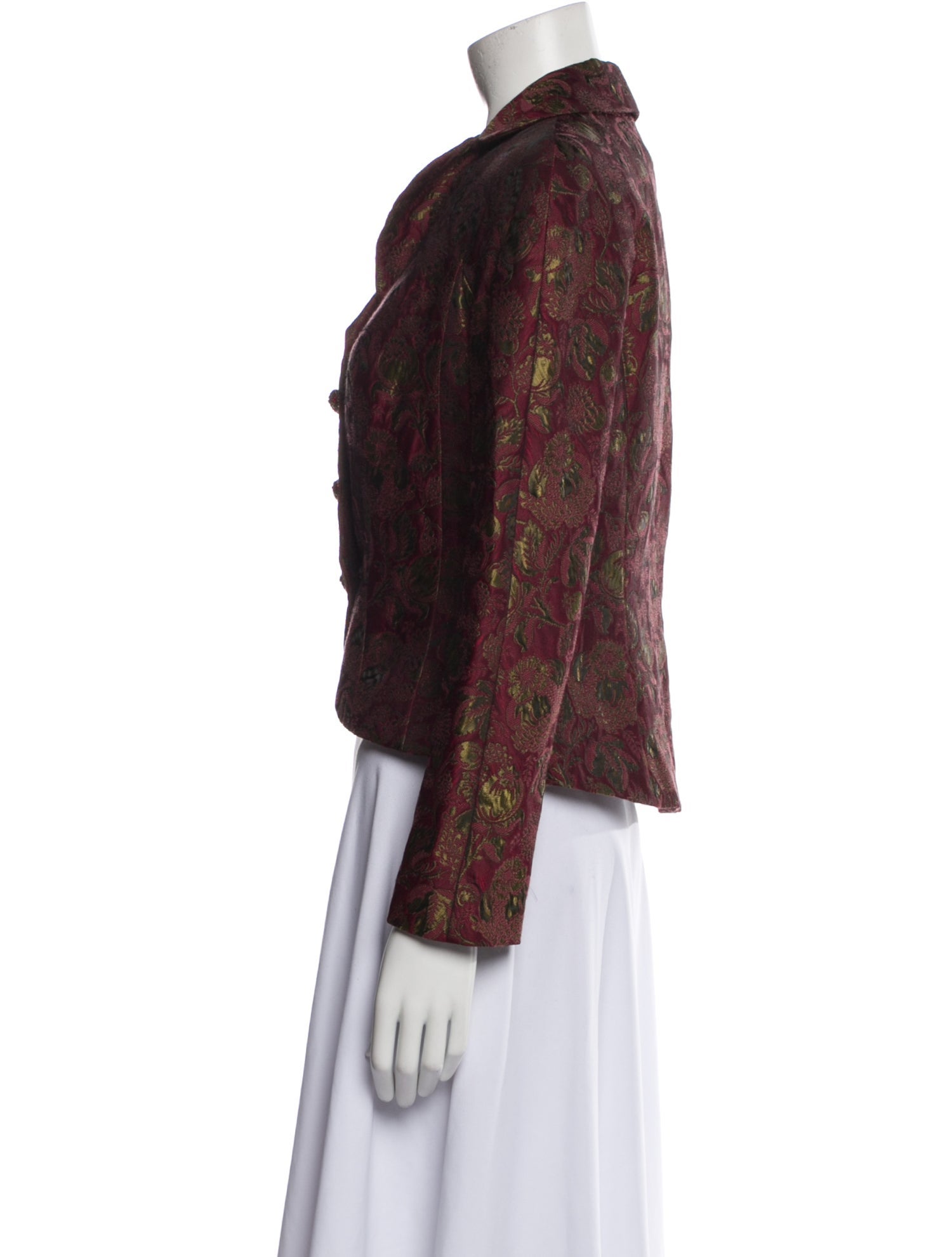 Victor Costa Vintage Floral Print Evening Jacket