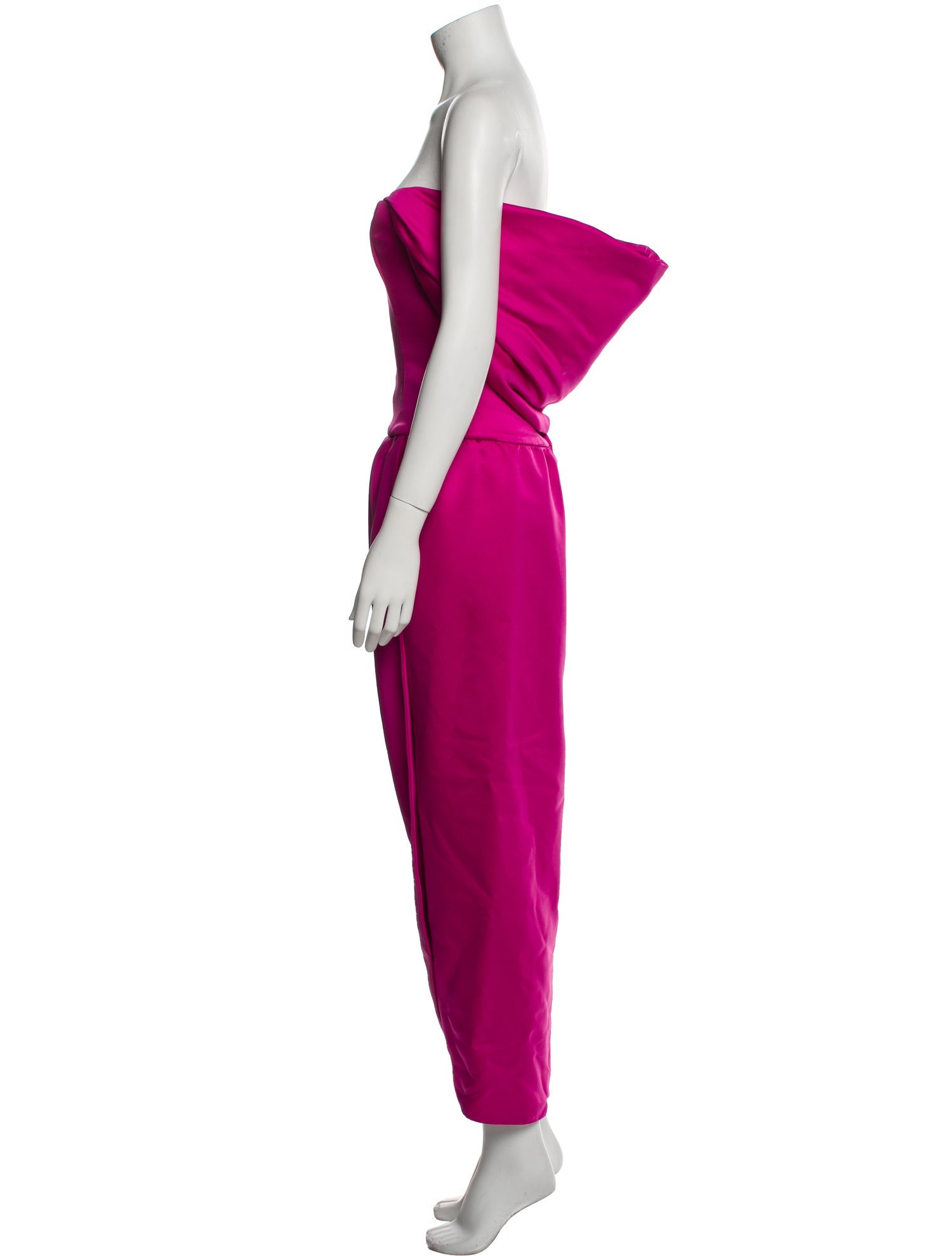 Victor Costa Strapless Midi Length Dress