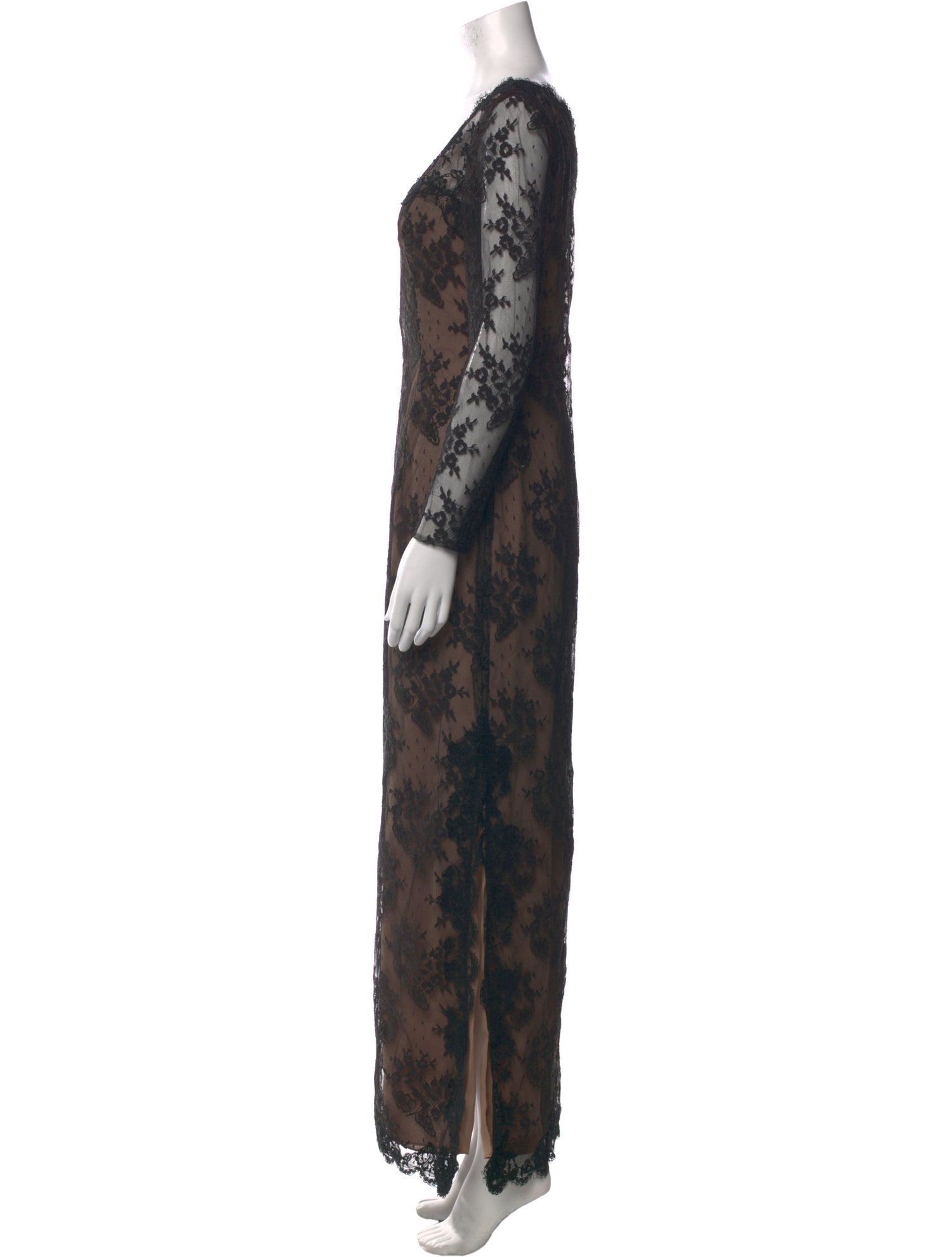 Victor Costa Printed Long Dress