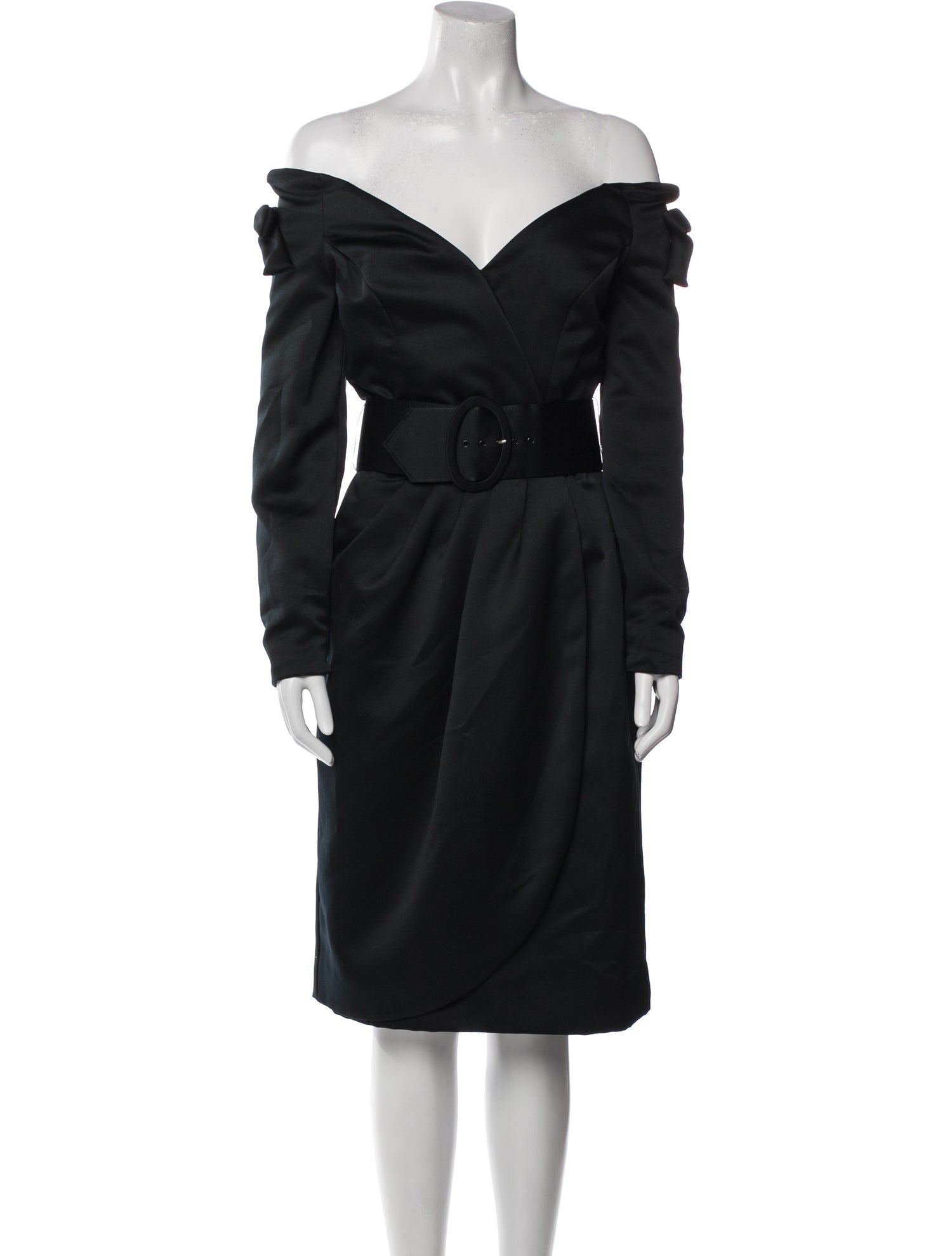 Victor Costa Off-The-Shoulder Knee-Length Dress