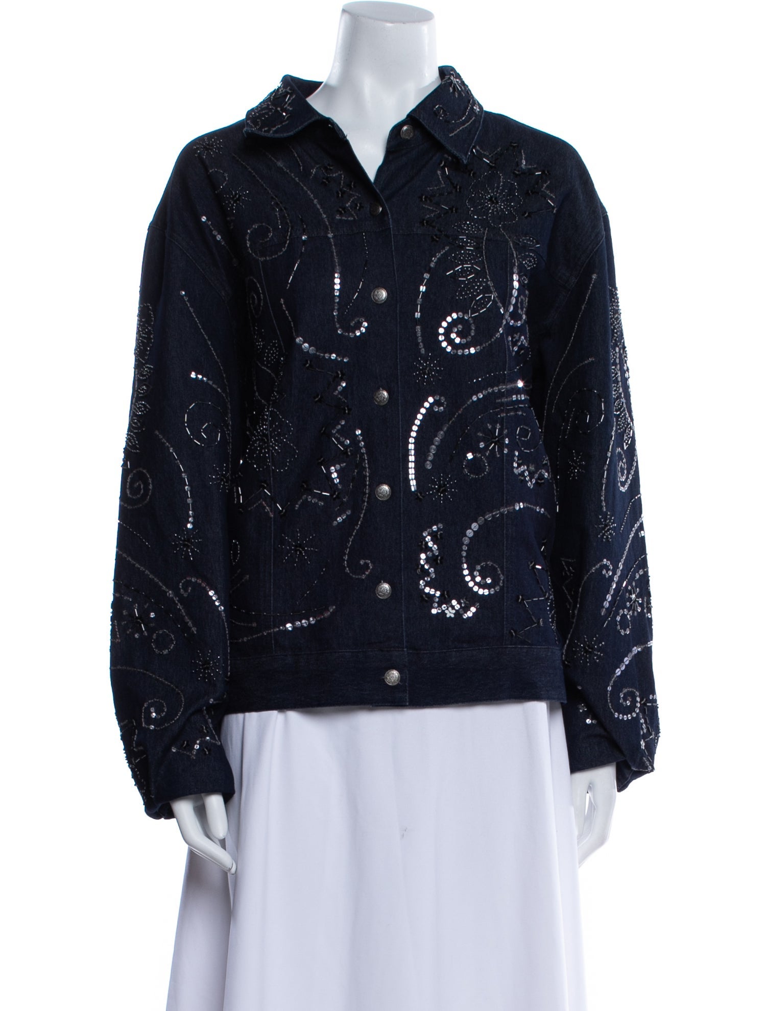 Victor Costa Floral Print Evening Jacket