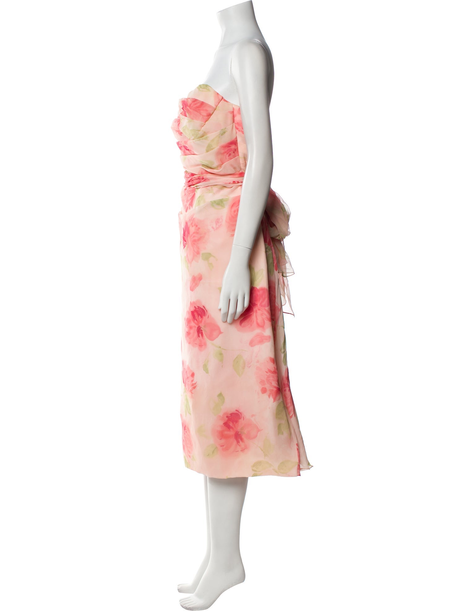 Victor Costa Silk Knee-Length Dress