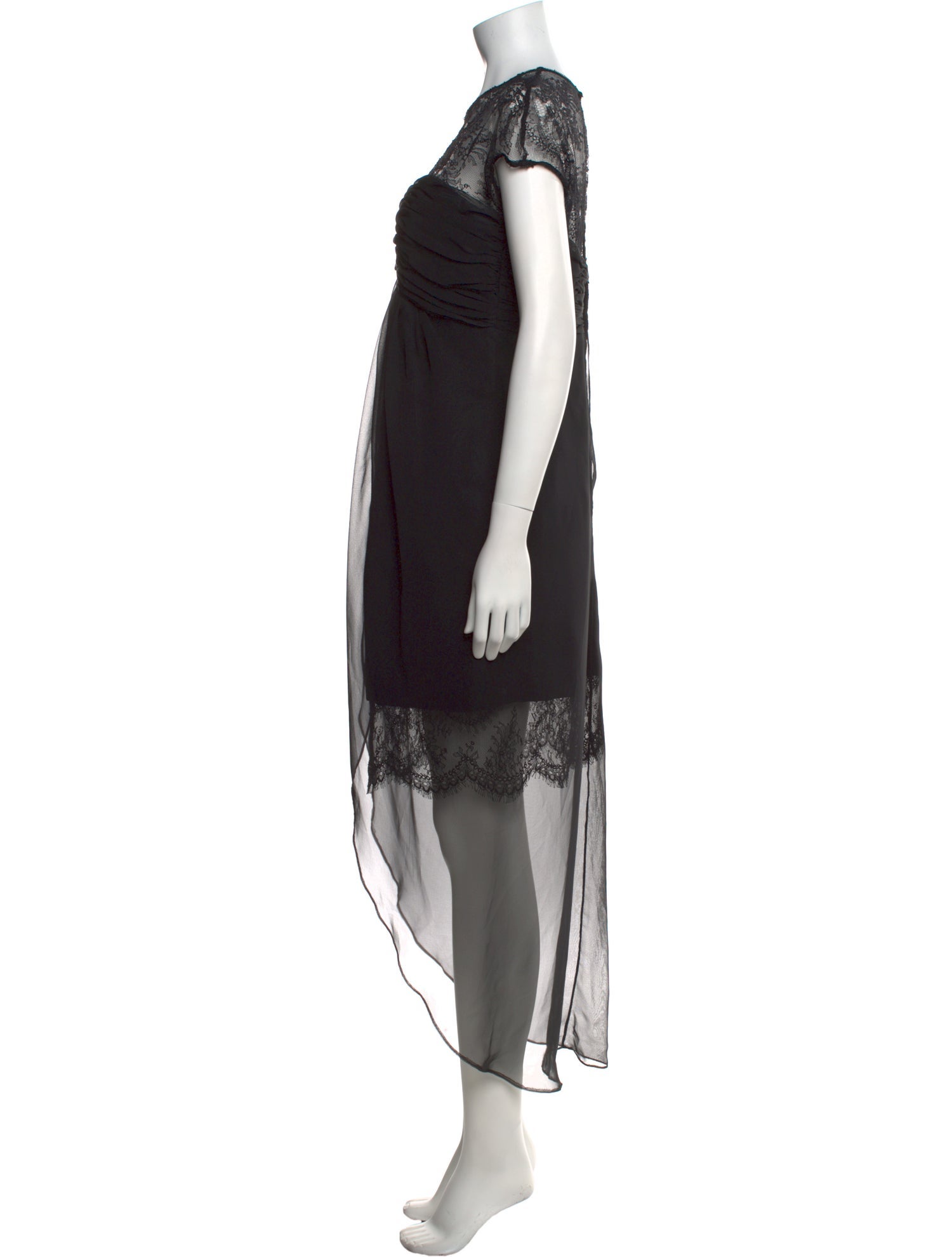 Victor Costa Crew Neck Midi Length Dress