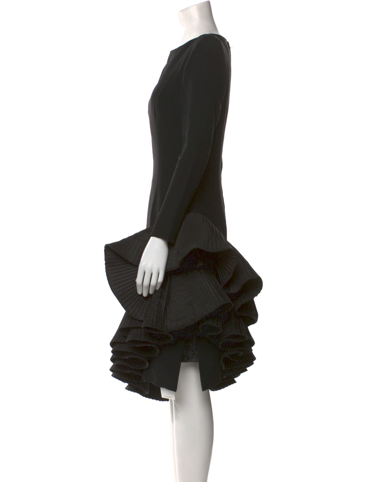 Victor Costa Bateau Neckline Midi Length Dress