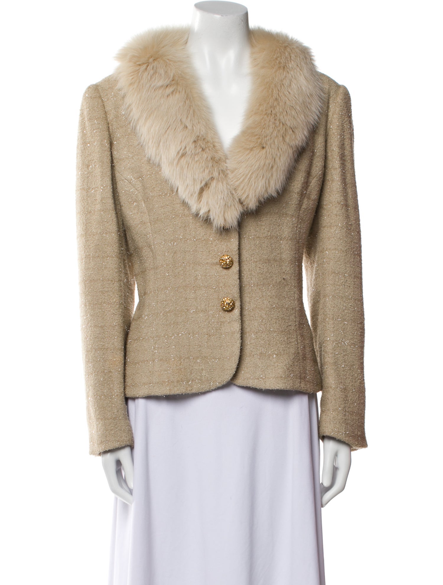 Victor Costa Vintage 1980's Faux Fur Jacket