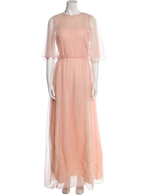 Victor Costa Crew Neck Long Dress